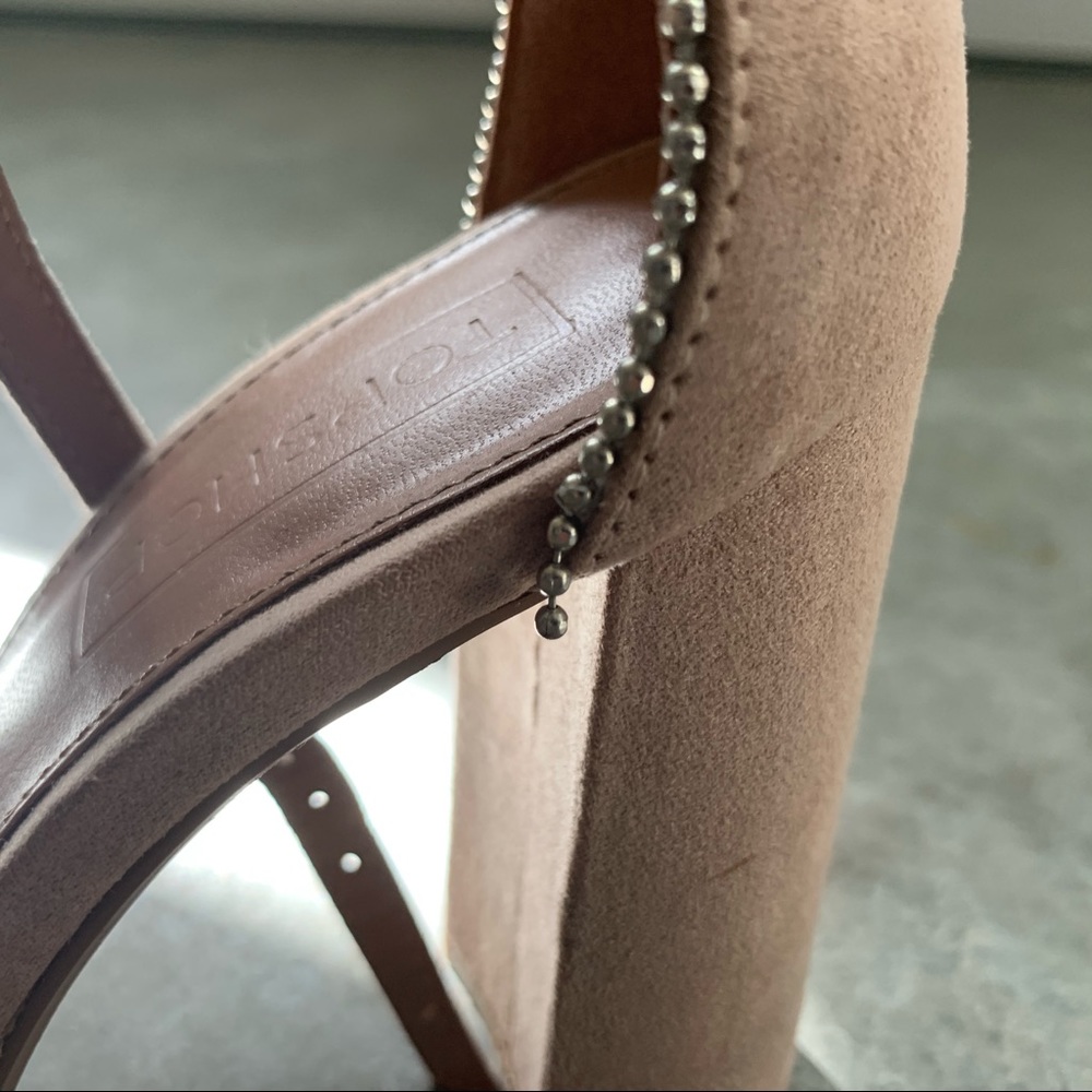 Topshop Selma Nude Sandals - Picture 5 of 5